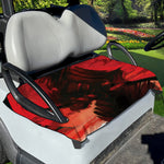 Red Sunset Samurai Print Golf Cart Seat Cover