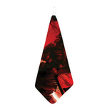 Red Sunset Samurai Print Hand Towel