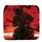 Red Sunset Samurai Print Hand Towel