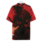 Red Sunset Samurai Print Hawaiian Shirt