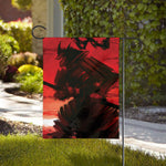 Red Sunset Samurai Print House Flag