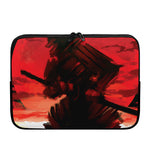 Red Sunset Samurai Print Laptop Sleeve