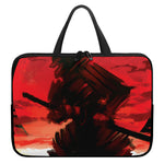 Red Sunset Samurai Print Laptop Sleeve With Handle