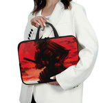 Red Sunset Samurai Print Laptop Sleeve With Handle