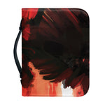 Red Sunset Samurai Print Leather Bible Cover