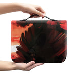 Red Sunset Samurai Print Leather Bible Cover