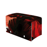 Red Sunset Samurai Print Leather Tissue Box Cover