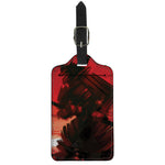 Red Sunset Samurai Print Luggage Tag