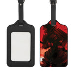 Red Sunset Samurai Print Luggage Tag
