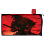 Red Sunset Samurai Print Mailbox Cover
