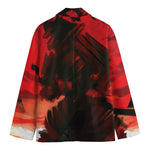Red Sunset Samurai Print Men's Blazer