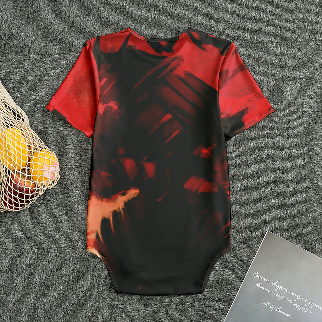 Red Sunset Samurai Print Men's Bodysuit