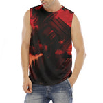 Red Sunset Samurai Print Men's Fitness Tank Top