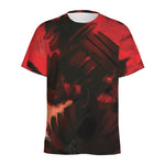 Red Sunset Samurai Print Men's Sports T-Shirt