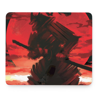Red Sunset Samurai Print Mouse Pad