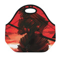 Red Sunset Samurai Print Neoprene Lunch Bag
