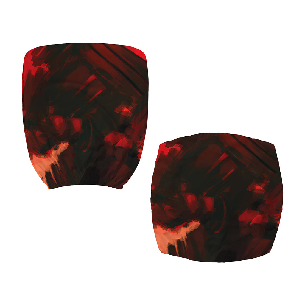 Red Sunset Samurai Print Office Chair Cover