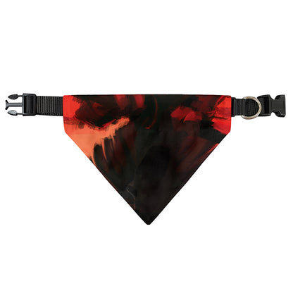 Red Sunset Samurai Print Over The Collar Dog Bandana
