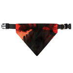 Red Sunset Samurai Print Over The Collar Dog Bandana