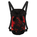 Red Sunset Samurai Print Pet Carrier Backpack