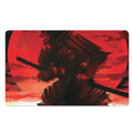 Red Sunset Samurai Print Polyester Doormat