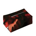 Red Sunset Samurai Print Rectangle Tissue Box Cover