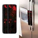 Red Sunset Samurai Print Refrigerator Handle Covers
