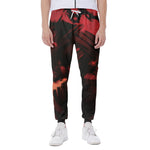 Red Sunset Samurai Print Scuba Joggers