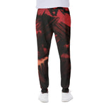 Red Sunset Samurai Print Scuba Joggers
