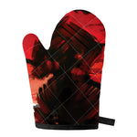 Red Sunset Samurai Print Single Oven Mitt