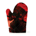 Red Sunset Samurai Print Single Oven Mitt