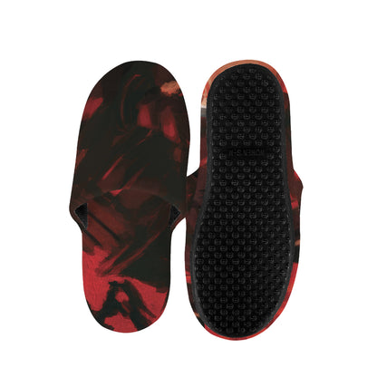 Red Sunset Samurai Print Slippers