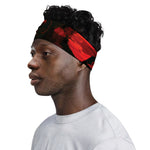 Red Sunset Samurai Print Sports Headband