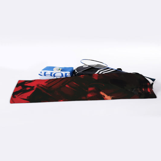 Red Sunset Samurai Print Sports Towel