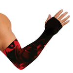 Red Sunset Samurai Print Sun Protection Arm Sleeves