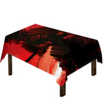 Red Sunset Samurai Print Tablecloth