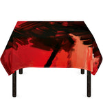 Red Sunset Samurai Print Tablecloth