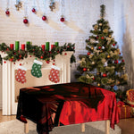 Red Sunset Samurai Print Tablecloth