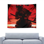 Red Sunset Samurai Print Tapestry