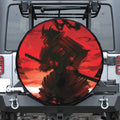 Red Sunset Samurai Print Tire Cover