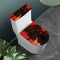 Red Sunset Samurai Print Toilet Lid And Tank Cover Set