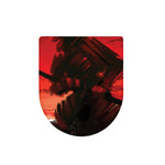 Red Sunset Samurai Print Toilet Lid Cover