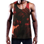 Red Sunset Samurai Print Training Tank Top