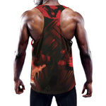 Red Sunset Samurai Print Training Tank Top