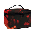 Red Sunset Samurai Print Travel Makeup Bag