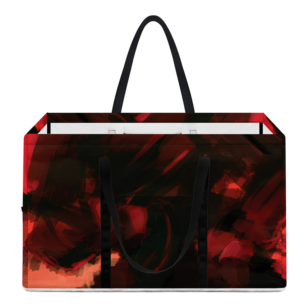 Red Sunset Samurai Print Utility Tote Bag