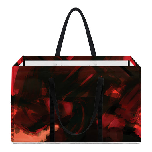 Red Sunset Samurai Print Utility Tote Bag