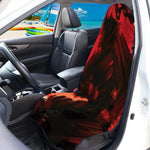 Red Sunset Samurai Print Waterproof Car Seat Cover