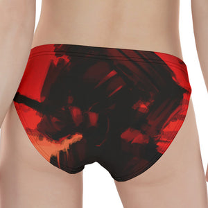 Red Sunset Samurai Print Women's Panties
