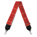 Red Tattersall Pattern Print Bag Strap